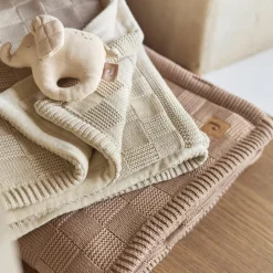 Enfant Jollein Couverture en tricot Box Knit Warm Sand (75 x 100 cm)