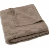 Clearance Couverture en tricot Box Knit Milky Coffee (75 x 100 cm) Enfant Couverture Bébé Et Enfant