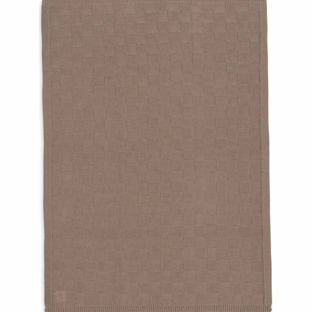 Clearance Couverture en tricot Box Knit Milky Coffee (75 x 100 cm) Enfant Couverture Bébé Et Enfant