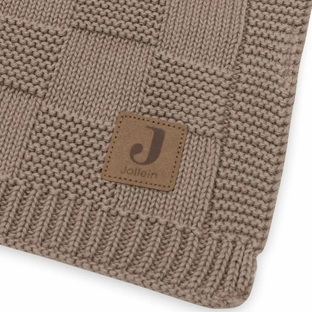 Clearance Couverture en tricot Box Knit Milky Coffee (75 x 100 cm) Enfant Couverture Bébé Et Enfant