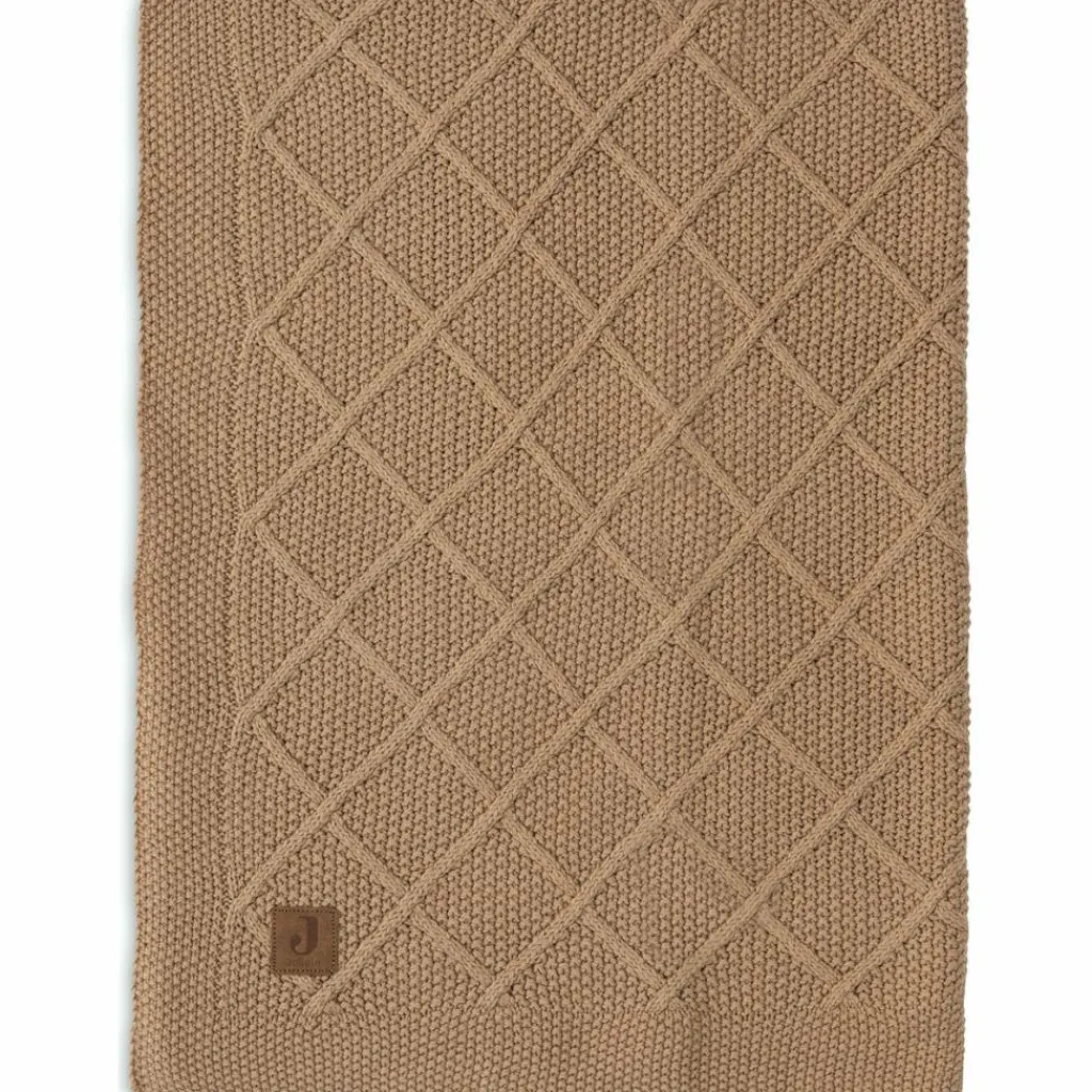 Enfant Jollein Couverture en tricot Check Knit Biscuit (100 x 150 cm)