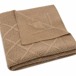Enfant Jollein Couverture en tricot Check Knit Biscuit (75 x 100 cm)