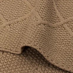 Enfant Jollein Couverture en tricot Check Knit Biscuit (75 x 100 cm)