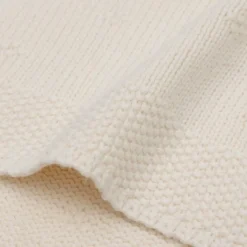 Hot Couverture en tricot Cosy Knit Ivory (100 x 150 cm) Enfant Couverture Bébé Et Enfant
