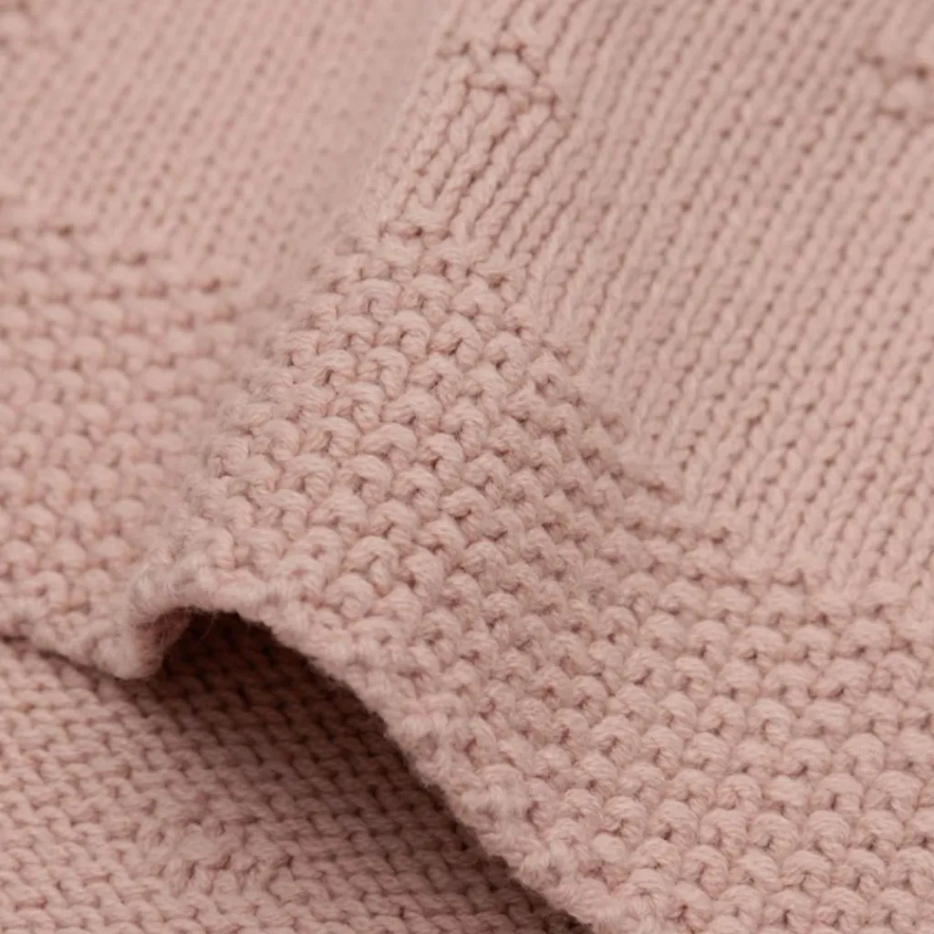 Enfant Jollein Couverture en tricot Cosy Knit Wild Rose (75 x 100 cm)
