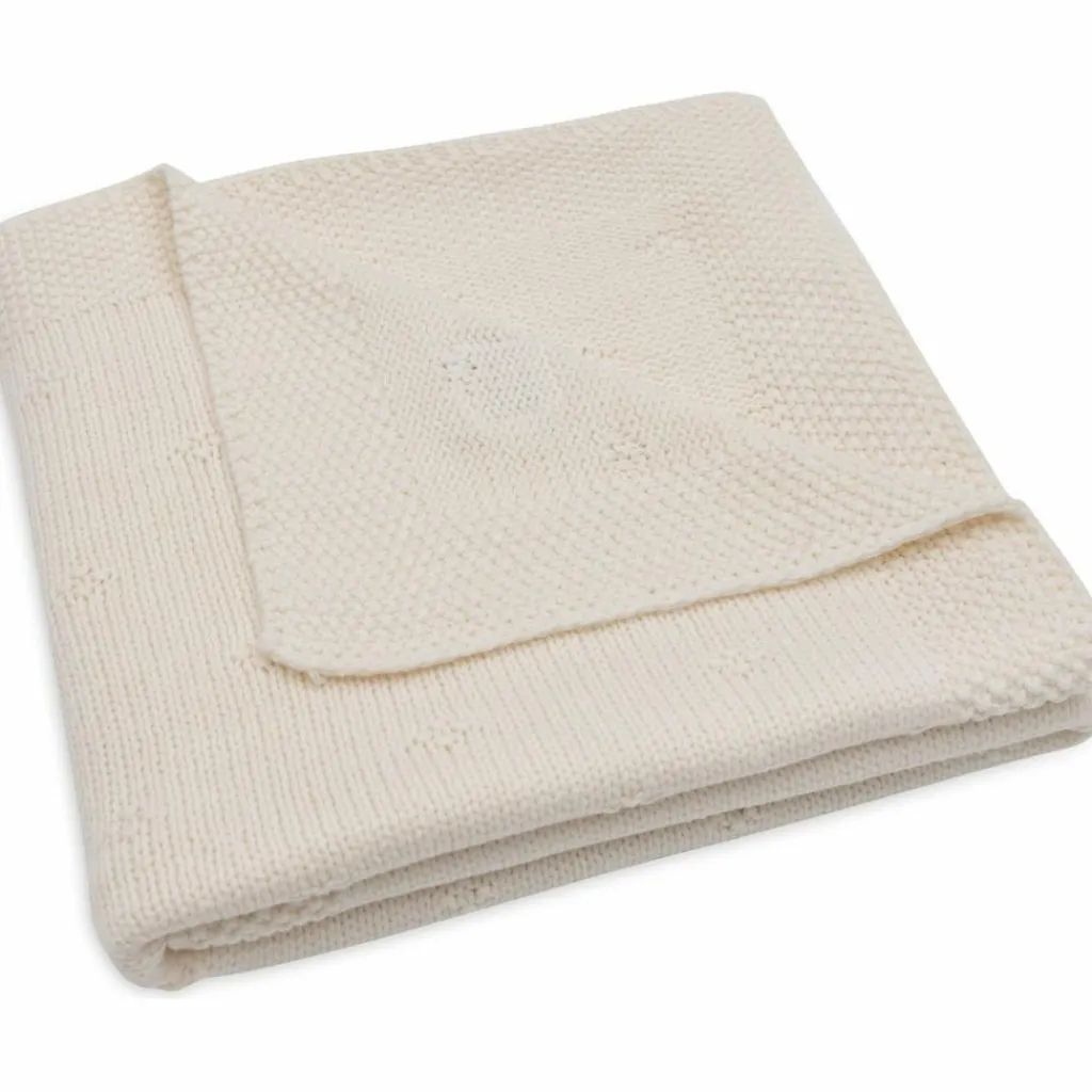 Enfant Jollein Couverture en tricot Cosy Knit Ivory (75 x 100 cm)