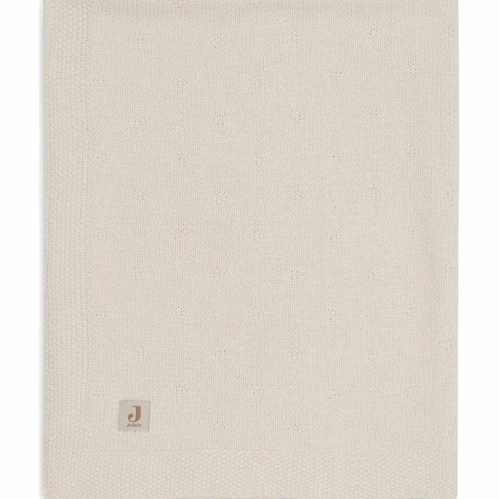 Enfant Jollein Couverture en tricot Cosy Knit Ivory (75 x 100 cm)