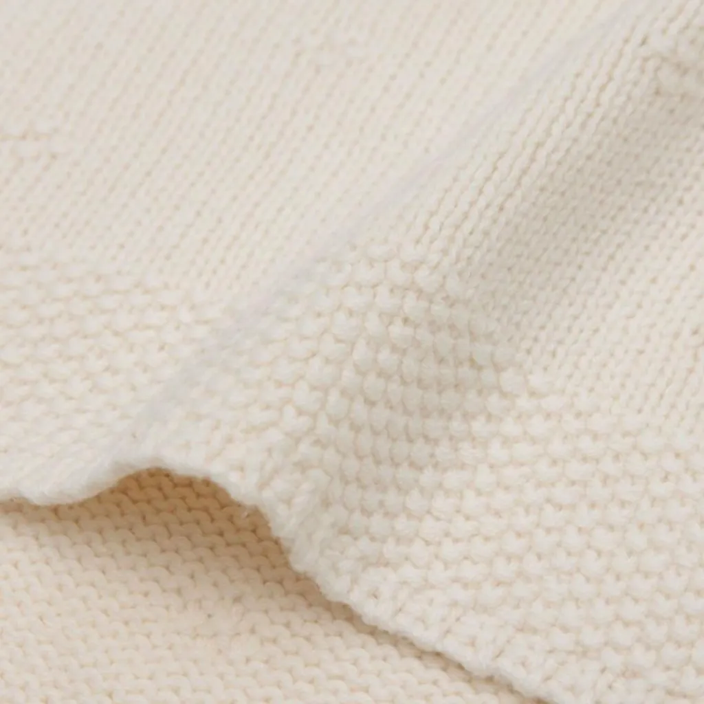 Enfant Jollein Couverture en tricot Cosy Knit Ivory (75 x 100 cm)