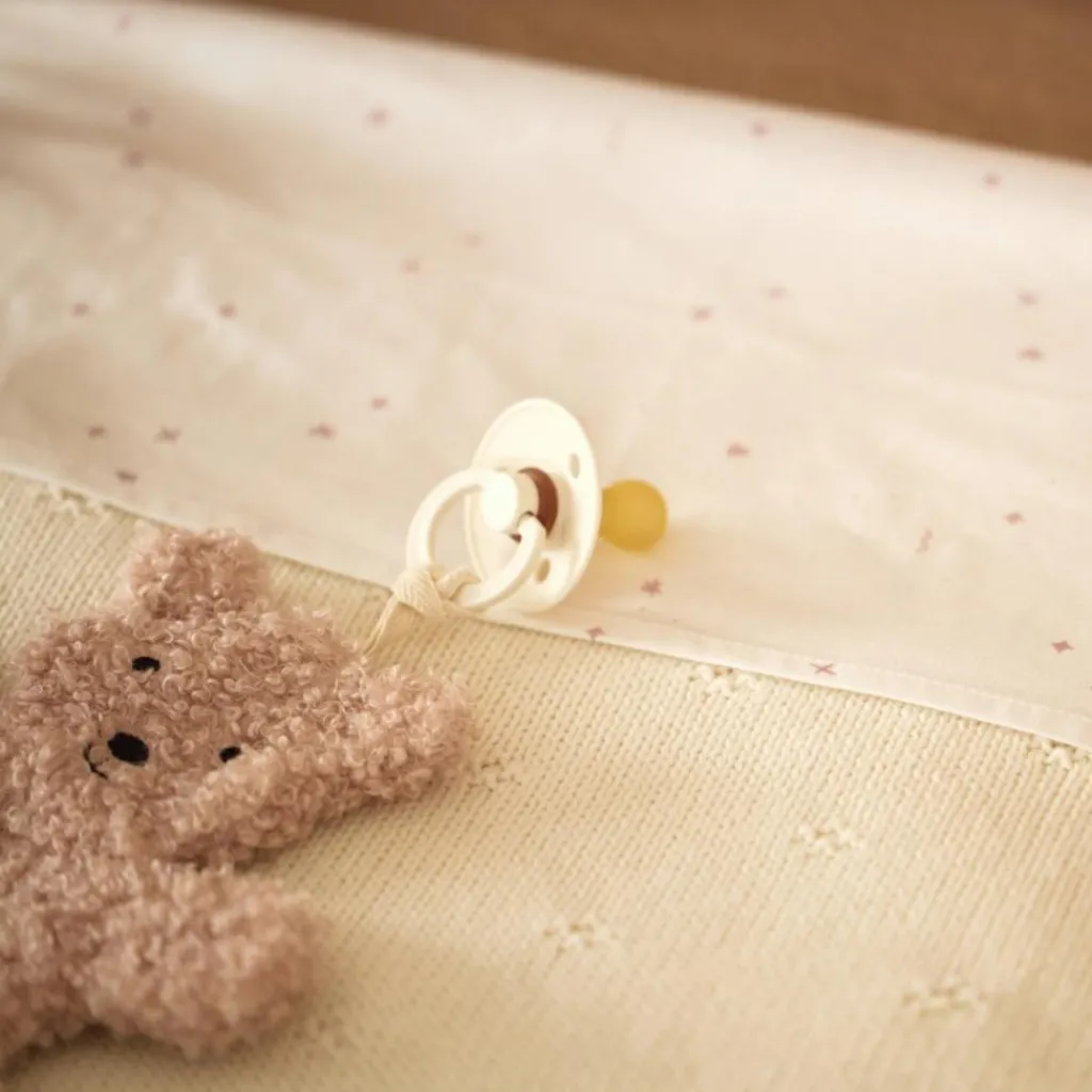 Enfant Jollein Couverture en tricot Cosy Knit Ivory (75 x 100 cm)