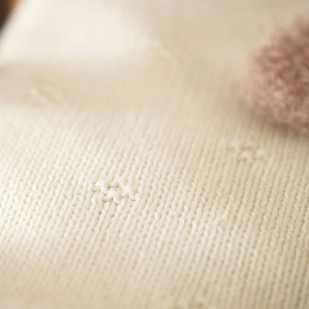 Enfant Jollein Couverture en tricot Cosy Knit Ivory (75 x 100 cm)