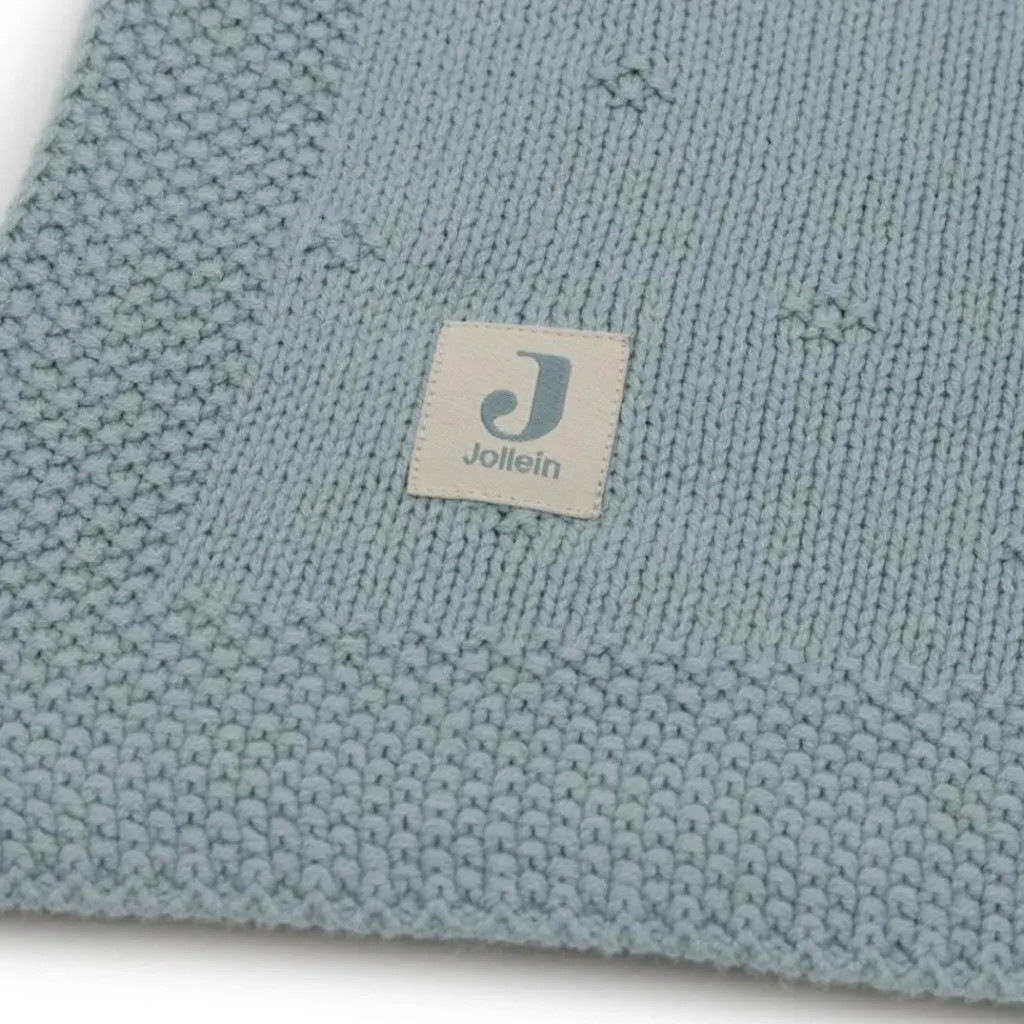 Enfant Jollein Couverture en tricot Cosy Knit Sea Green (100 x 150 cm)