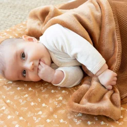 Best Couverture en tricot et flanelle Camel (75 x 100 cm) Enfant Couverture Bébé Et Enfant