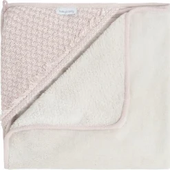 Sale Couverture enveloppante Happiness Vieux rose-Ecru (75 x 75 cm) Enfant Couverture Bébé Et Enfant