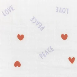 Enfant Lässig Couverture Happy Rascals Coeur (100 x 100 cm)