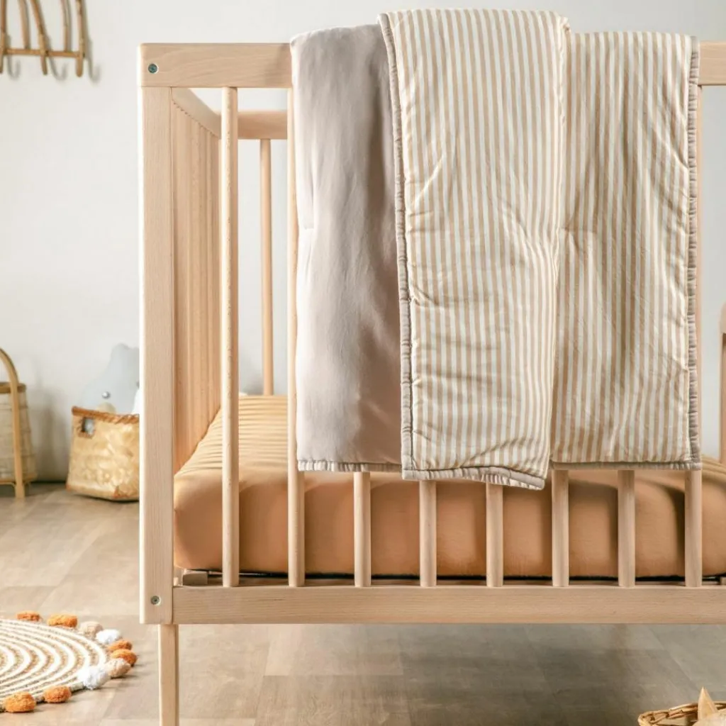 Enfant Kadolis Couverture matelassée Faro Rayé Ambre (100 x 140 cm)