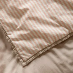 Enfant Kadolis Couverture matelassée Faro Rayé Peach (100 x 140 cm)
