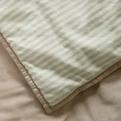 Enfant Kadolis Couverture matelassée Faro Rayé Tilleul (100 x 140 cm)
