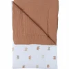 Enfant Noukie's Couverture mousseline Elephants (75 x 100 cm)