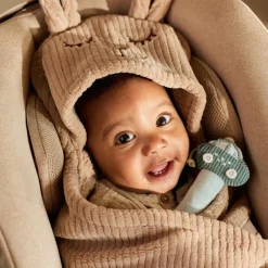 Couverture nomade Bunny Cloudy Rib Milky Coffee Couverture Nomade