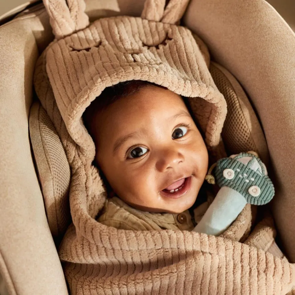 Couverture nomade Bunny Cloudy Rib Milky Coffee Couverture Nomade