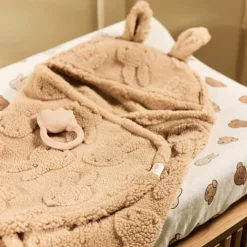 Jollein Couverture nomade Miffy Jacquard Teddy Biscuit