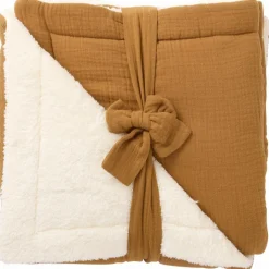 Enfant BB & Co Couverture peluche double gaze et microfibre havane (70 x 100 cm)
