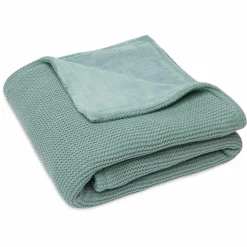 Enfant Jollein Couverture polaire Basic Knit Forest Green (75 x 100 cm)