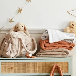 Online Couverture polaire en coton gaufré Latte (75 x 120 cm) Enfant Couverture Bébé Et Enfant