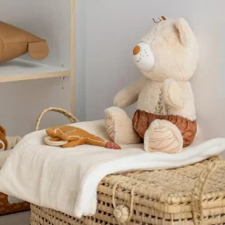 Discount Couverture polaire et gaze coton Vanille (75 x 100 cm) Enfant Couverture Bébé Et Enfant