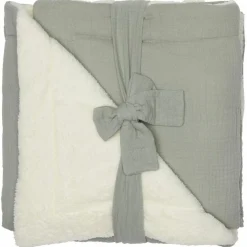 Enfant BB & Co Couverture polaire Mix & Match vert de gris (70 x 100 cm)
