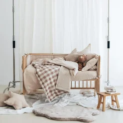 Enfant Babyshower Couverture polaire Vichy Caramel (110 x 80 cm)