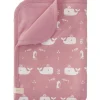 Enfant Fresk Couverture pour bébé baleine rose en coton bio (80 x 100 cm)