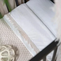 New Couverture Teddy Happiness Vieux Rose-Ecru (70 x 95 cm) Enfant Couverture Bébé Et Enfant