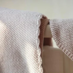 Enfant Pasito a pasito Couverture tricot bébé rose (75 x 100 cm)