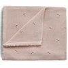 Enfant Mushie Couverture tricotée en coton bio Pointelle Blush (100 x 80 cm)