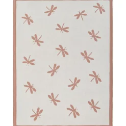 Enfant Noukie's Couverture tricotée en coton Libellule Louli (75 x100 cm)