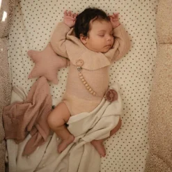 Discount Couverture tricotée en coton bio Textured Dots Off White (80 x 100 cm) Enfant Couverture Bébé Et Enfant