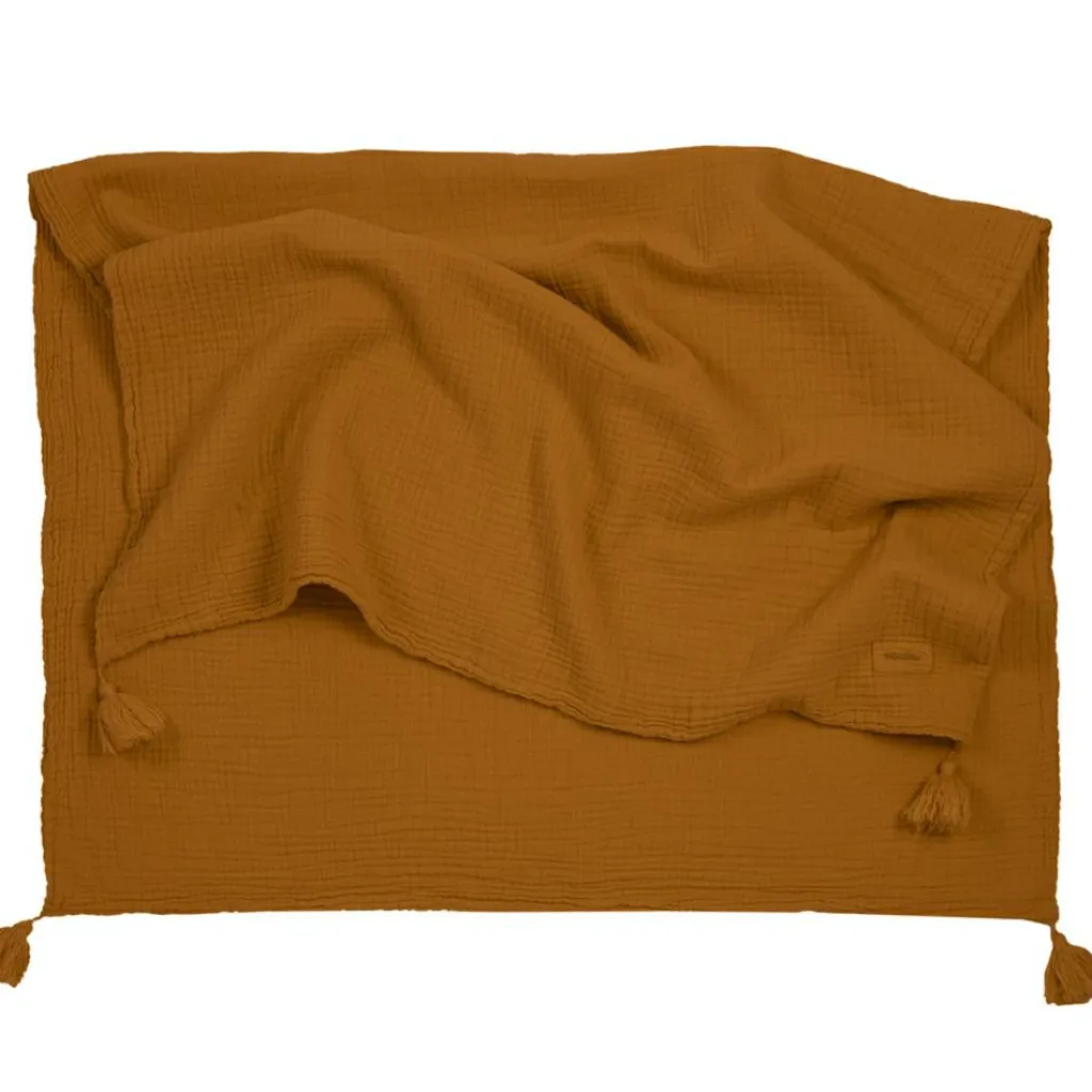 Best Couverture Wabi-Sabi en gaze de coton Golden Brown (65 x 100 cm) Enfant Couverture Bébé Et Enfant