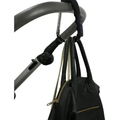 Crochet pour poussette universel noir Attache Poussette Pour Sac À Langer