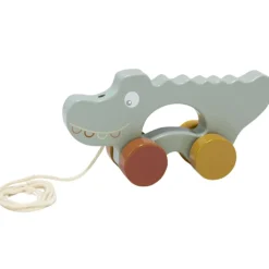 Trois Kilos Sept Crocodile en bois à tirer