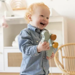 Trois Kilos Sept Crocodile en bois à tirer