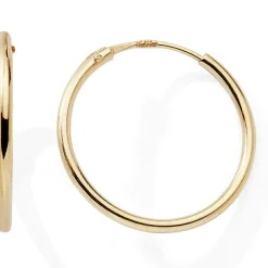 Sale Créoles diamètre 12 mm (or jaune 9 carats) Enfant Boucles D'Oreilles Enfant