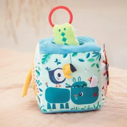 Online Cube d'activités sonore en tissu Jungle (13 cm) Balle / Cube D'Activités