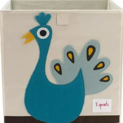 Best Cube de rangement en tissu Paon Cube De Rangement