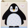 3 sprouts Cube de rangement en tissu Pingouin