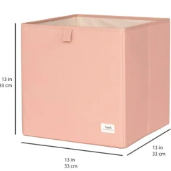 Hot Cube de rangement en tissu recyclé Uni argile Cube De Rangement
