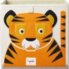 3 sprouts Cube de rangement en tissu Tigre