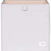3 sprouts Cube de rangement en tissu recyclé Uni gris clair