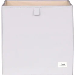 3 sprouts Cube de rangement en tissu recyclé Uni gris clair