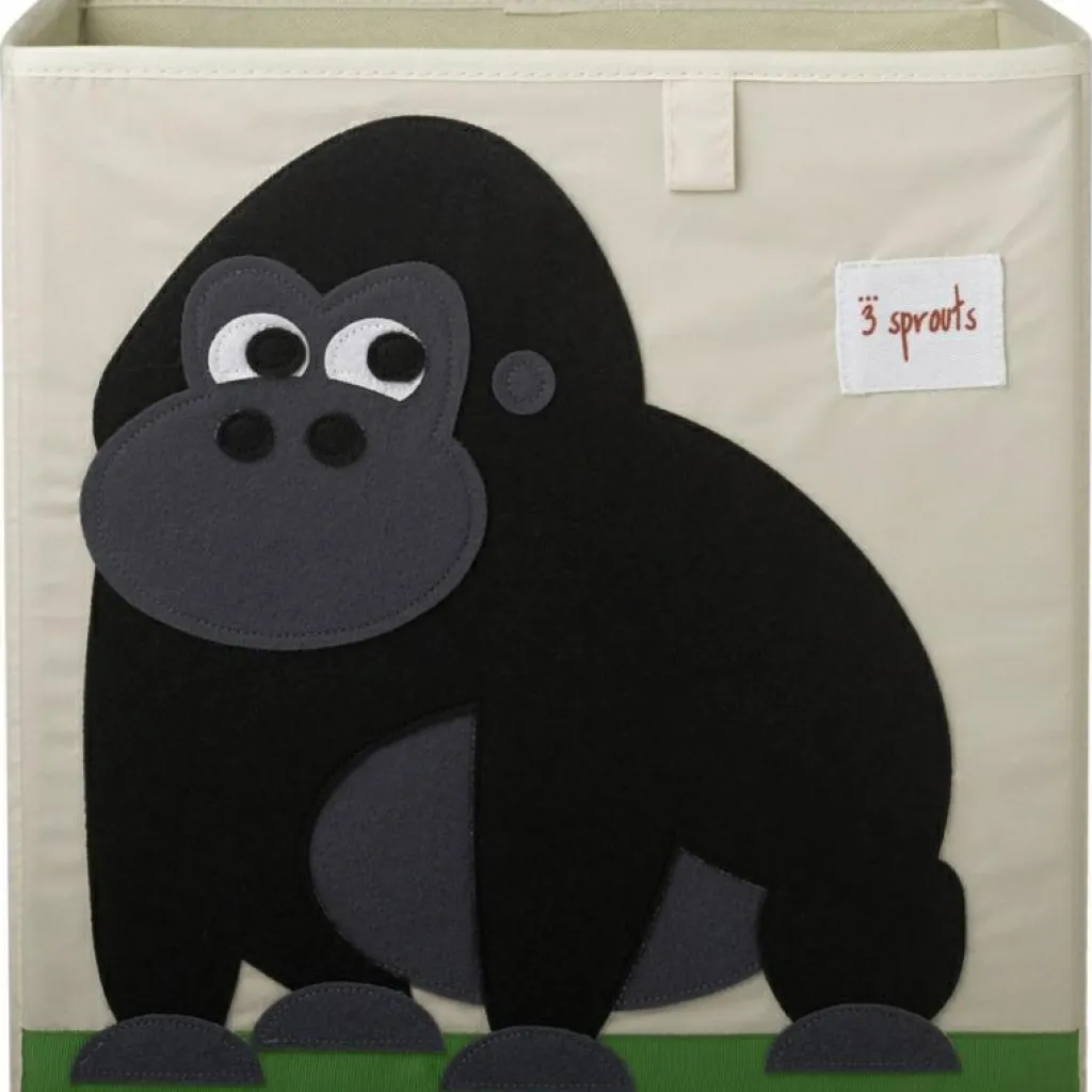 3 sprouts Cube de rangement en tissu Gorille